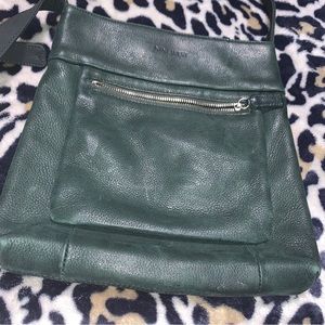 Nine West Crossbody Leather Handbag Army Green